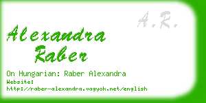 alexandra raber business card